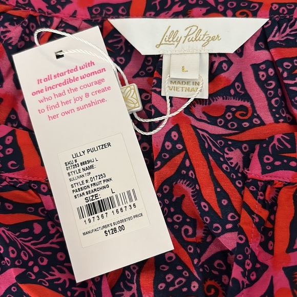 NWT Lilly Pulitzer Sullivan Top Long Sleeve Pullover Size Large - Picture 6 of 11